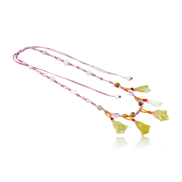 Springtime Dainty Bellflower Handmade Honey NecklaceNecklacesSerenity Jade