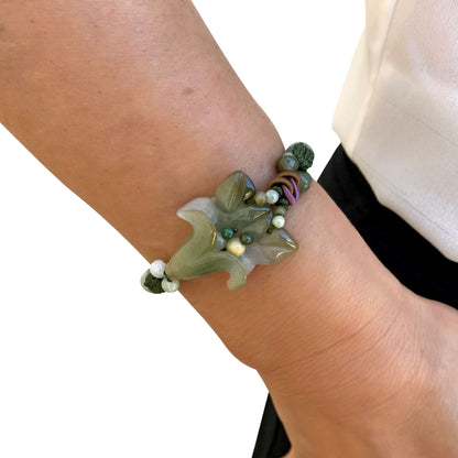 Women Designer Bellflower Campanula Valentines Bracelet For Her Bracelet Designs For Women A Passionate Anniversary Gift