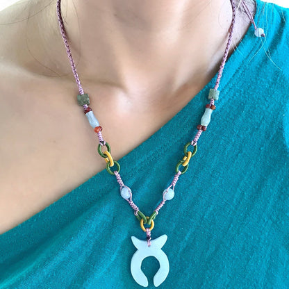 Women Taurus Pendant a Taurus Zodiac Jewelry For Mother’s Day Gift Taurus Zodiac Necklace