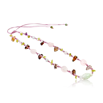 Stone Necklace a Multi Gemstone Necklace Mother’s Day Gift Mom Necklace For Love And Compassion