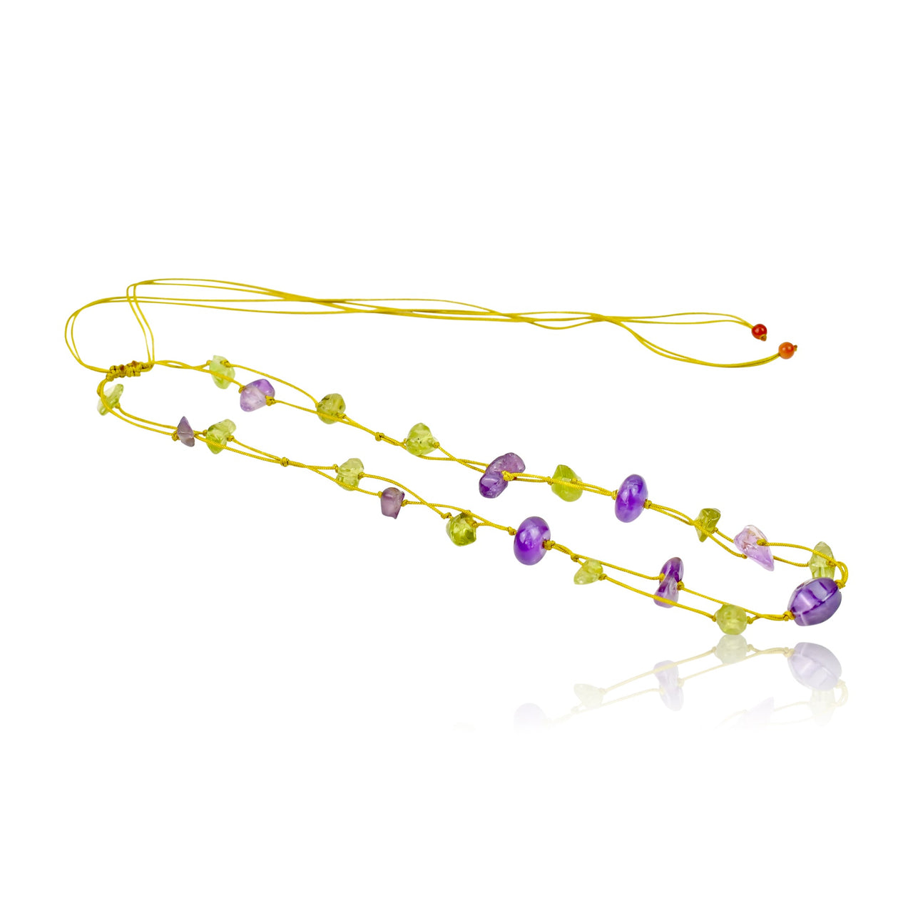 Step into Vibrancy with the Peridot and Amethyst Gemstone NecklaceNecklacesSerenity Jade