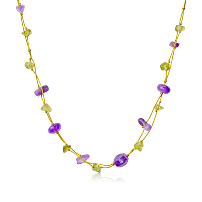 Peridot And Amethyst Jewelry A Amethyst Necklace For Women’s Peridot Necklace Anniversary Gift