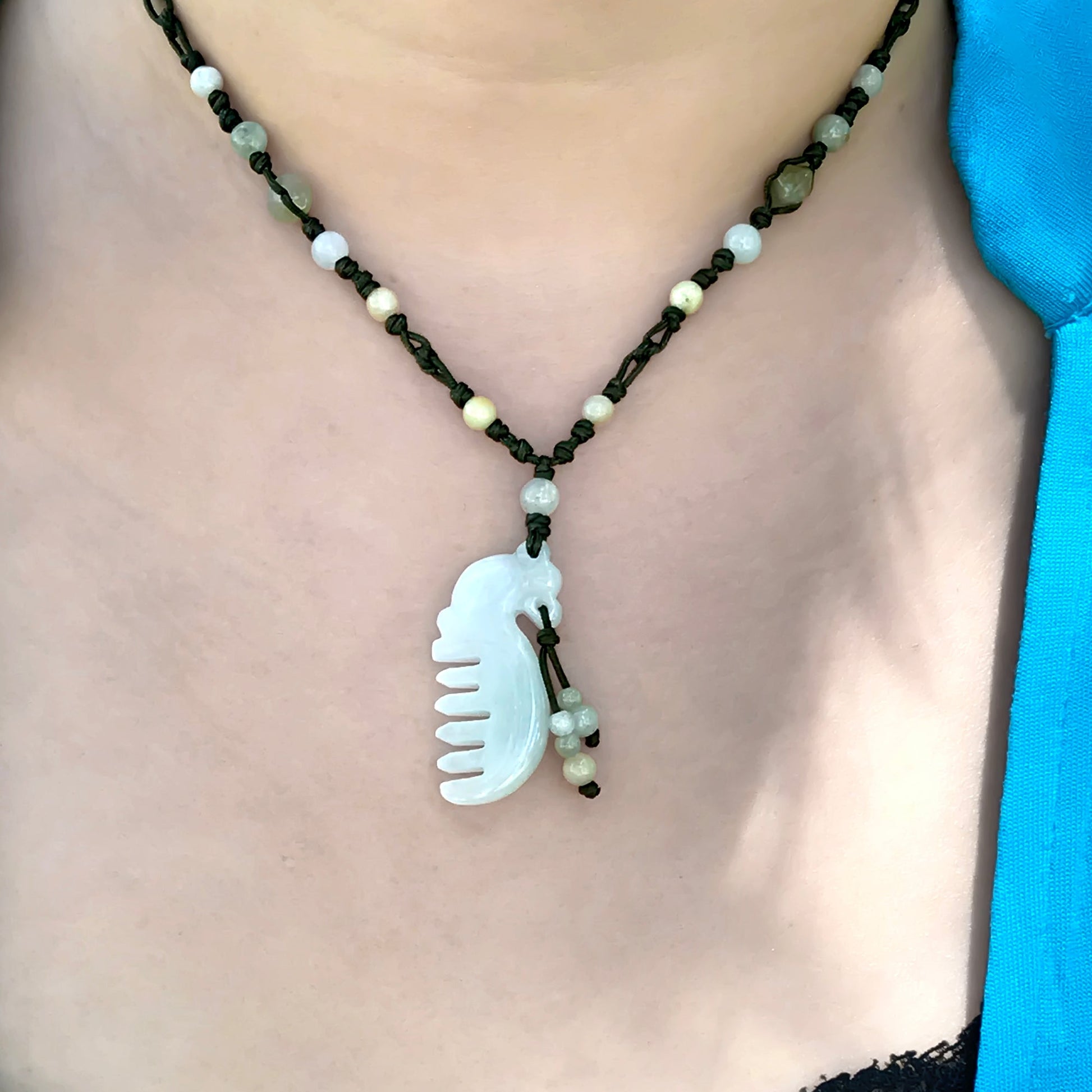 Stylish Comb Handmade Jade Necklace PendantNecklacesSerenity Jade
