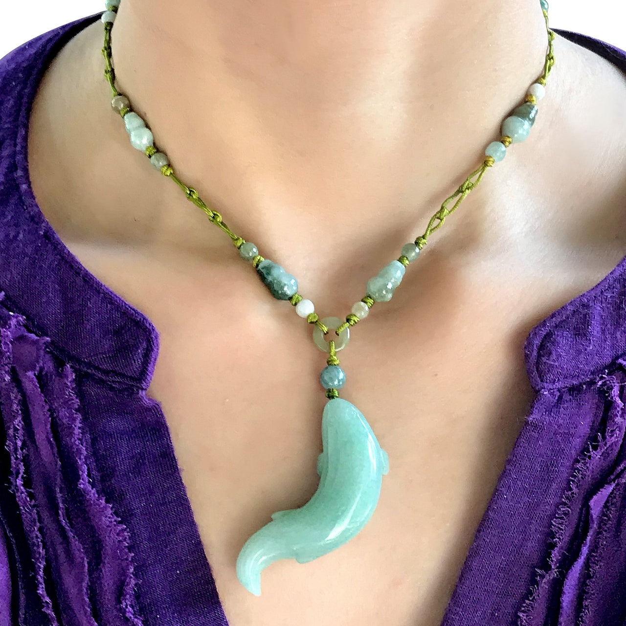 Take the Plunge with the American Eel Handmade Jade NecklaceNecklacesSerenity Jade