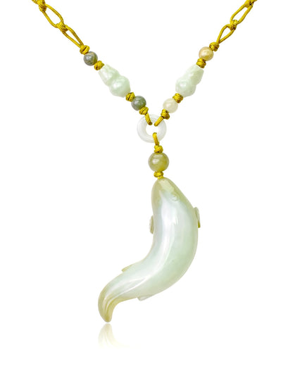 American Eel A Eel for Mens Jade Necklace Symbolizing Resilience and Flexibility Father’s Day Gift