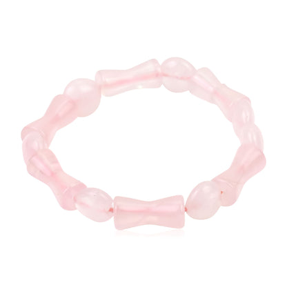 Pink Quartz Crystal Bracelet a Gemstone Bracelet Beads with Mystical Healing Bracelet Rose Quartz