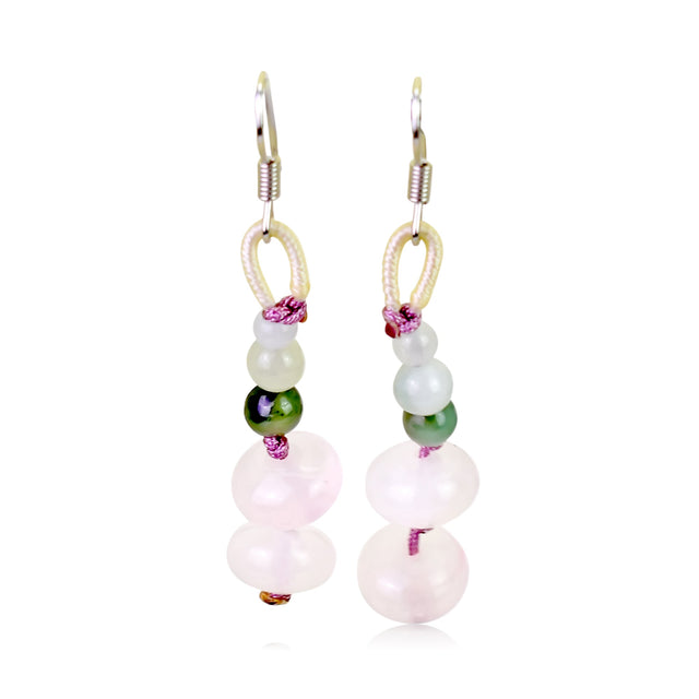 Transform Your Look with Our Glamorous Spherical Rose Quartz EarringsEarringsSerenity Jade