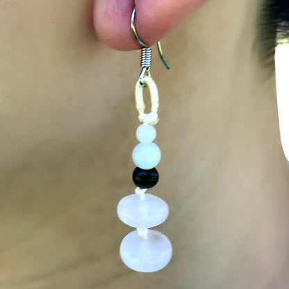 Real Rose Quartz Earrings With Pink For Women’s Pink Earrings For Love And Harmony Mother’s Day Gift