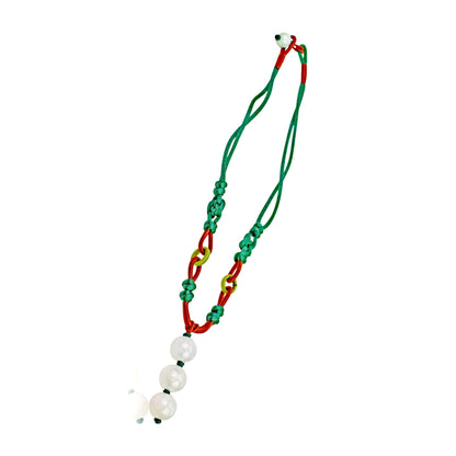 Handmade White Jade Beads Necklace For Mom Unique Necklace Chain For Luck And Protection Mother’s Day Gift