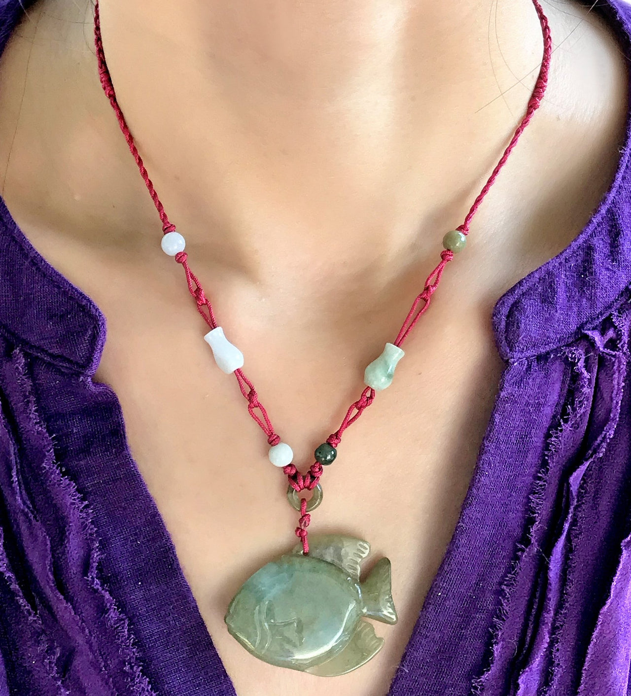 Turn Heads with the Royal Fish Handmade Jade NecklaceNecklacesSerenity Jade