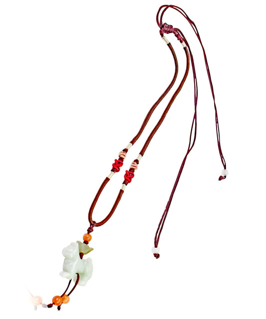 Handmade Dog Chain Necklace A Dog Year Zodiac Spiritual Dog Pendant For Men or Women Thoughtful Anniversary Gift