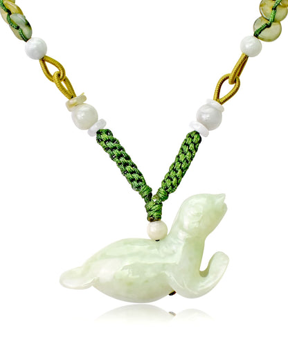 Men Jade Seal a Seal Necklace for Unisex Seal Playfulness and Emotional Healing Powerful Birthday Gift
