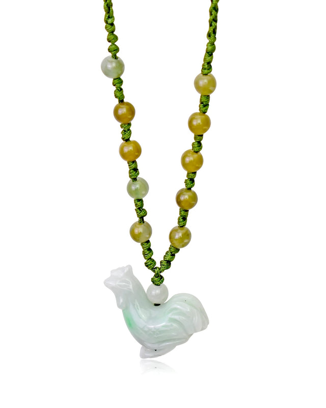 ROOSTER NECKLACE FOR UNISEX CHINESE SIGN ROOSTER A ZODIAC SIGN NECKLACE FOR ANNIVERSARY GIFTSerenity Jade