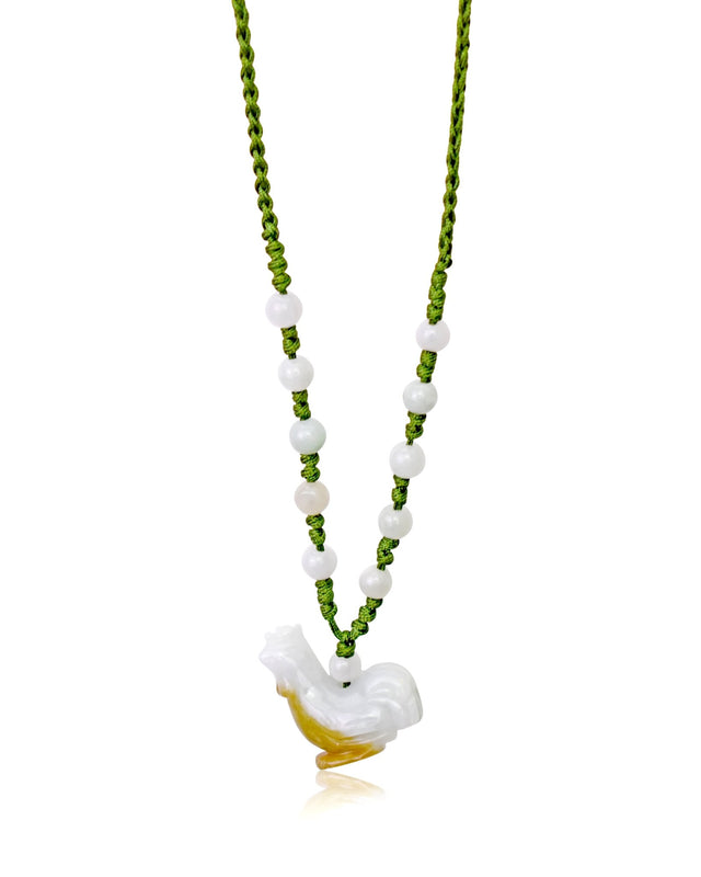 ROOSTER NECKLACE FOR UNISEX CHINESE SIGN ROOSTER A ZODIAC SIGN NECKLACE FOR ANNIVERSARY GIFTSerenity Jade
