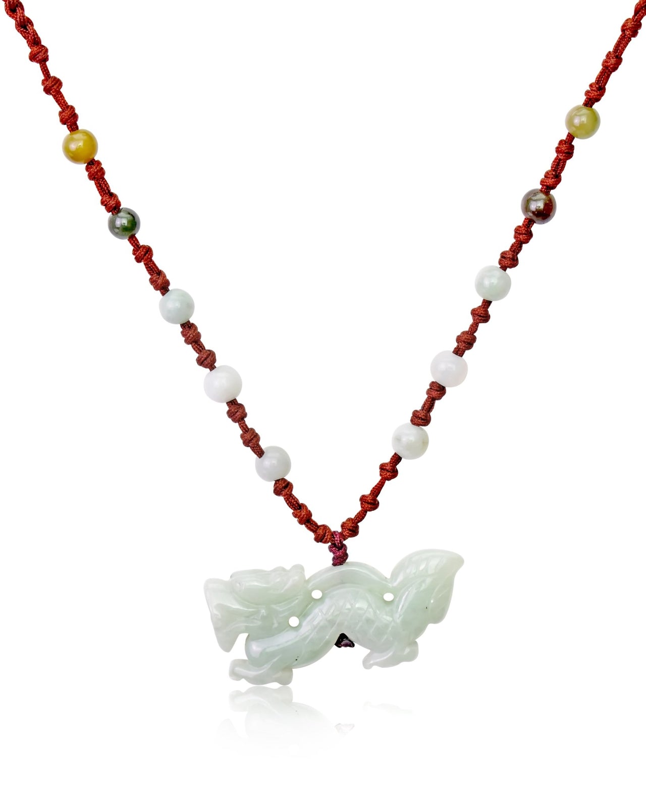 Unleash the Power of the Dragon for 2024 Zodiac Jade Pendant NecklaceNecklacesSerenity Jade