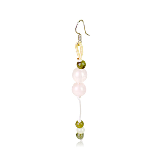 Pink Quartz Earrings For Women’s Crystal Earrings Dangle Jewellery For Romantic Valentine's Day Gift