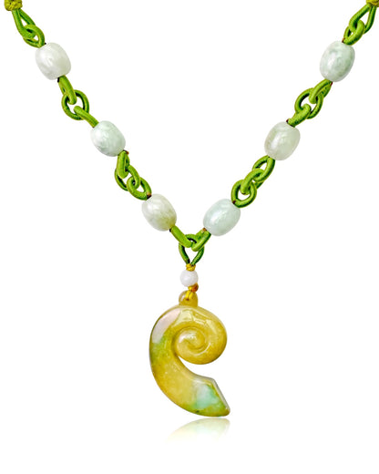 Multi Color Jade Swirl Necklace A Custom Handcrafted Jewelry For Her Designer Necklace Meaningful Mother’s Day Gift