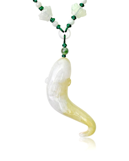 Handmade Shark Pendant a Shark Necklace for Him Jade Necklace for Guys for Powerful Father’s Day Gift