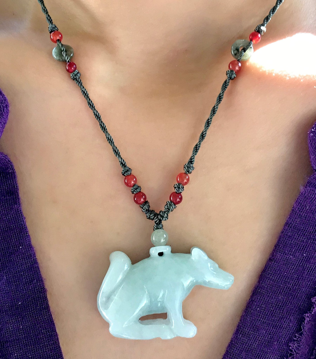 Unleash Your Inner Wolf with the Wolf Jade Pendant NecklaceNecklacesSerenity Jade