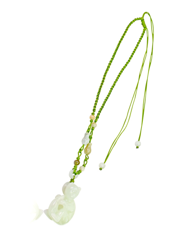 Jade Monkey a Chinese Sign Monkey For Unisex Necklace Monkey Symbolizing Wit Success And Protection Birthday Gift