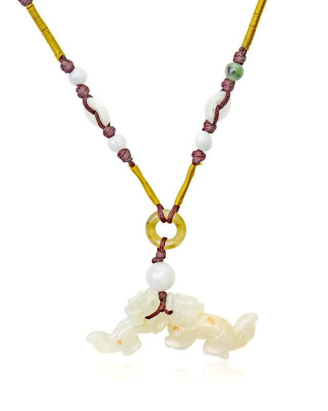 Unleash Your Power with the Double Dragon Jade Pendant NecklaceNecklacesSerenity Jade