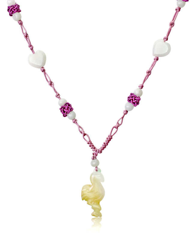 Unleash Your Tropical Spirit with the Flamingo Jade Pendant NecklaceNecklacesSerenity Jade