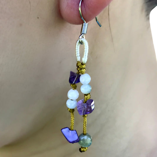 Women Amethyst And Jade A Amethyst Earrings Drop for Her Earrings  Attracting Peace, Wisdom, and Balance