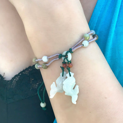 Women Koi Fish Bracelet a Koi Fish Jade Pendant for Unisex Koi Bracelet Good Fortune Mother’s Day Gift