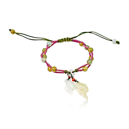 Koi Fish Bracelet a Koi Fish Jade Pendant for Unisex Koi Bracelet Good Fortune Mother’s or Day Father’s Day Gift