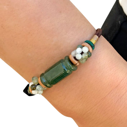Women Tube Bracelet A Healing Bracelets For Her Nephrite Bracelet Mystical Energy Birthday Day Gift