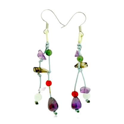 Amethyst Drop Earrings Silver a Purple Amethyst Earrings for Women Earring Onyx Birthday Gift for Happiness and Inner Peace