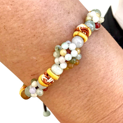 Women Jade Bead Bracelet a Beaded Bracelet Jewelry for Her Beads for Beaded Bracelets Uplifting Mother’s Day Gift