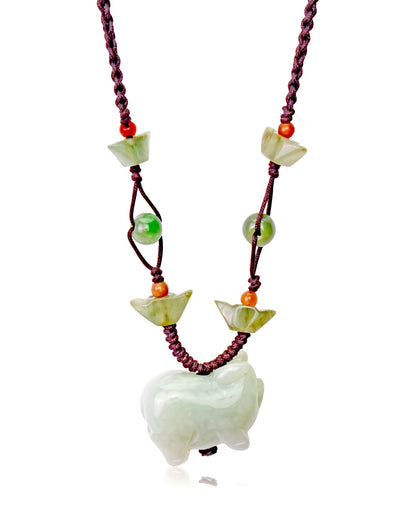 Boar Chinese Zodiac A Spiritual Animal In Jewelry With Healing Stone Abundance And Balance Birthday Gift