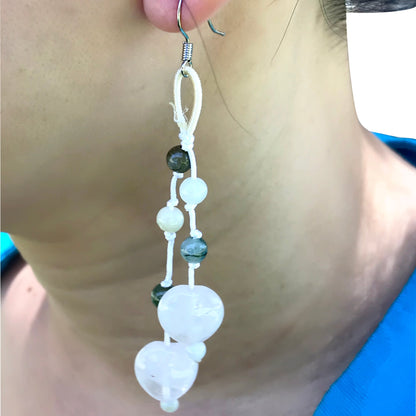 Women Double Heart Earrings The Pink Rose Quartz Heart For Ladies Heart Earrings Romance Valentine's Day Gift