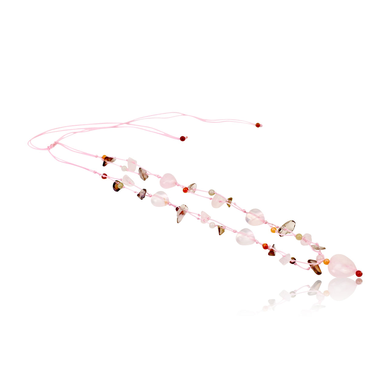 Wrap Yourself in the Graceful Allure of the Dainty Hearts Gemstone NecklaceNecklacesSerenity Jade