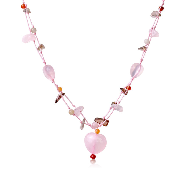 Wrap Yourself in the Graceful Allure of the Dainty Hearts Gemstone NecklaceNecklacesSerenity Jade